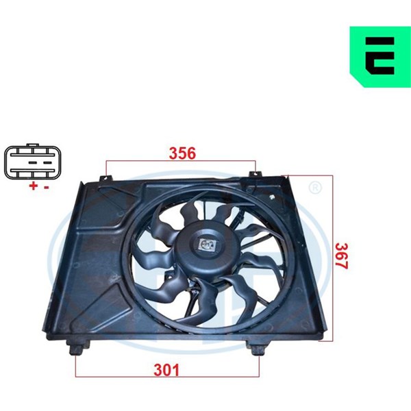 Fläkt, kylare 12V Fläkt, kylare 12V