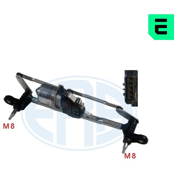 Vindrutetorkarsystem 12V, Fram