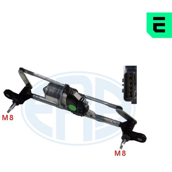 Vindrutetorkarsystem 12V, Fram