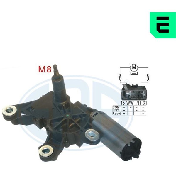 Torkarmotor 12V, Bak