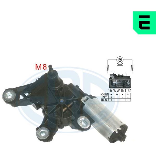 Torkarmotor 12V, Bak