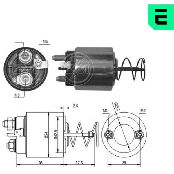 Magnetswitch, startmotor 12V