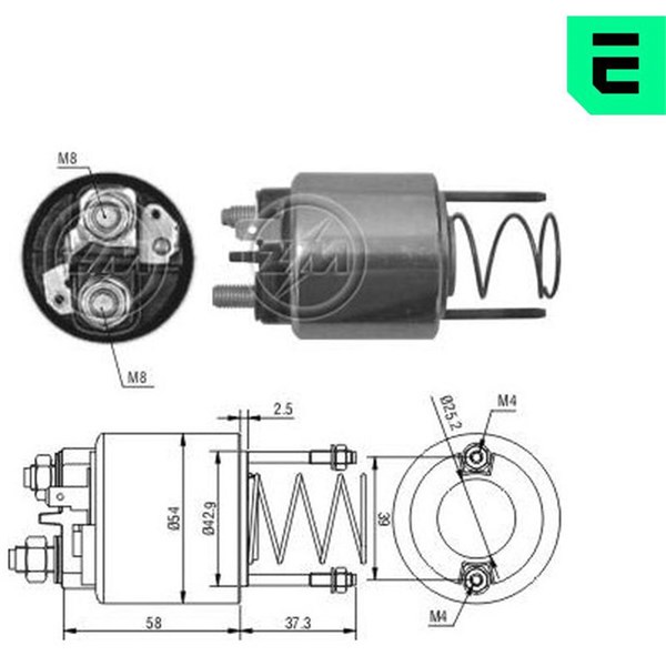Magnetswitch, startmotor 12V
