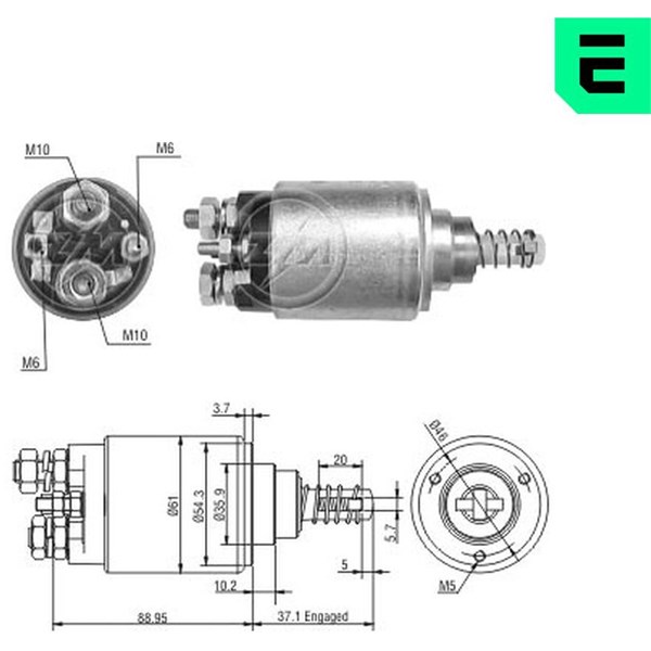Magnetswitch, startmotor 24V