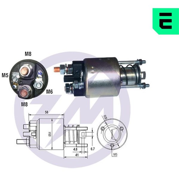 Magnetswitch, startmotor 12V Magnetswitch, startmotor 12V