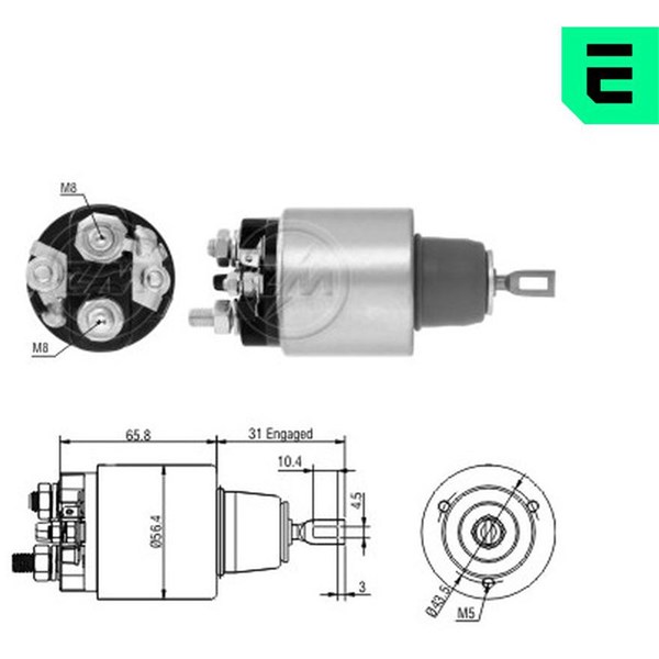Magnetswitch, startmotor 12V Magnetswitch, startmotor 12V