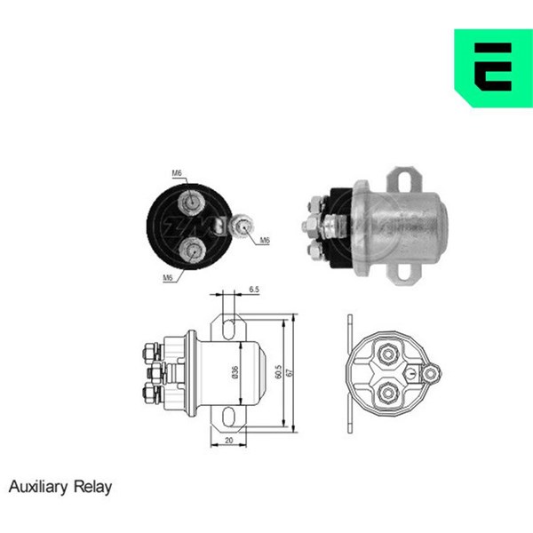 Magnetswitch, startmotor 24V