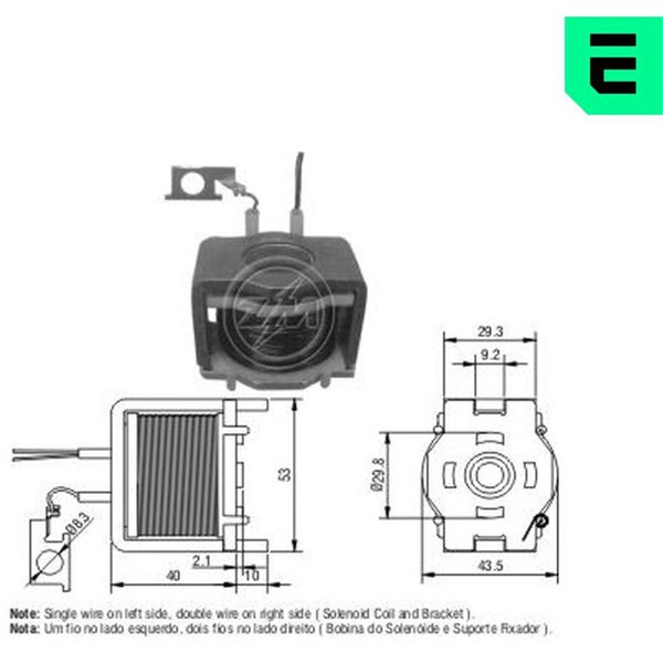 Magnetswitch, startmotor 12V