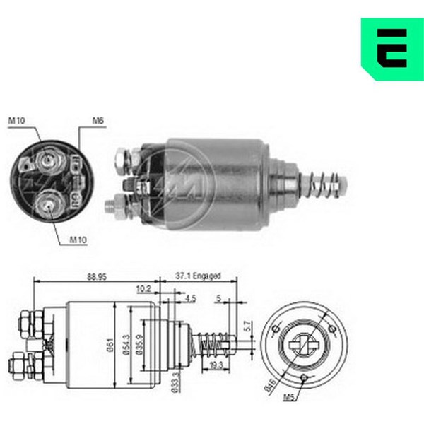 Magnetswitch, startmotor 24V