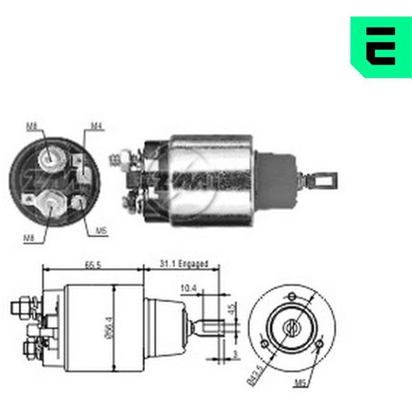 Magnetswitch, startmotor 12V