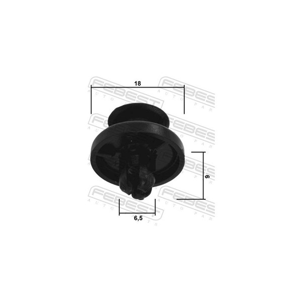 Clip, list, Vänster Febest 88570-090 FEBEST