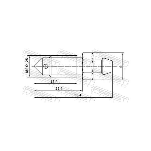 Luftningsskruv/-ventil, bromsok Febest 8870-007 FEBEST Luftningsskruv/-ventil, bromsok Febest 8870-007 FEBEST