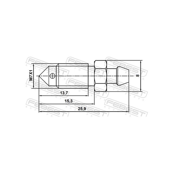 Luftningsskruv/-ventil, bromsok Febest 8870-010 FEBEST