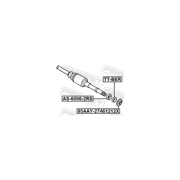 Axelpackning, drivaxel Febest 95AAY-27461212X FEBEST Axelpackning, drivaxel Febest 95AAY-27461212X FEBEST