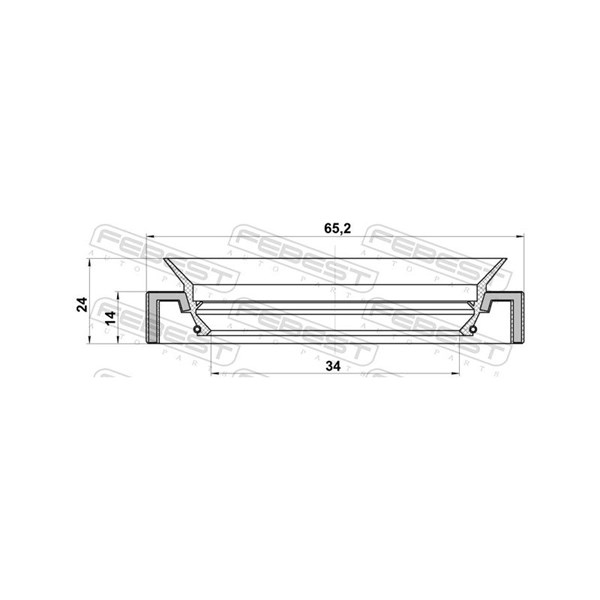 Axelpackning, drivaxel Febest 95HAY-35651424C FEBEST