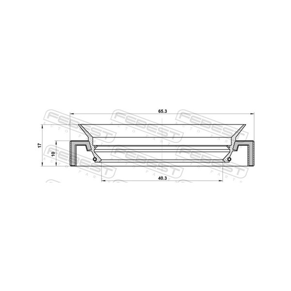 Axelpackning, drivaxel Febest 95HAY-42651017L FEBEST