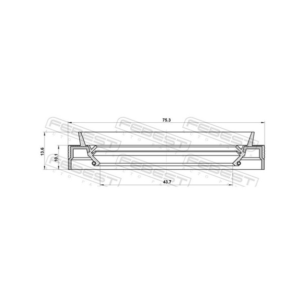 Oljepackningsring, differential Febest 95JEY-45751014R FEBEST