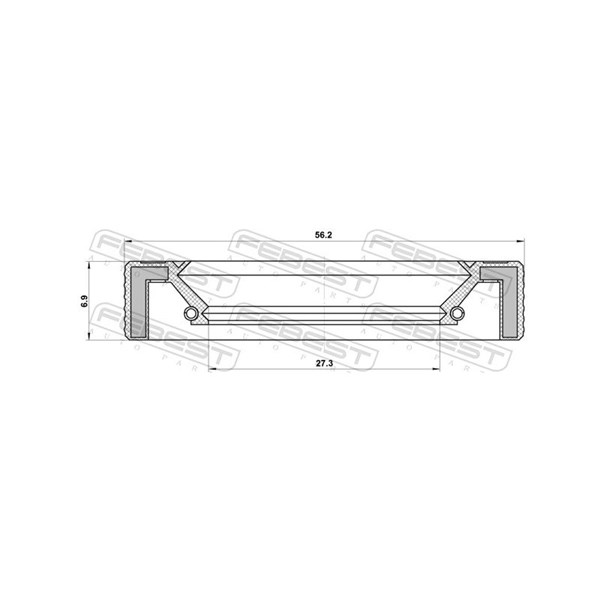 Axelpackning, drivaxel Febest 95LAY-29560707R FEBEST