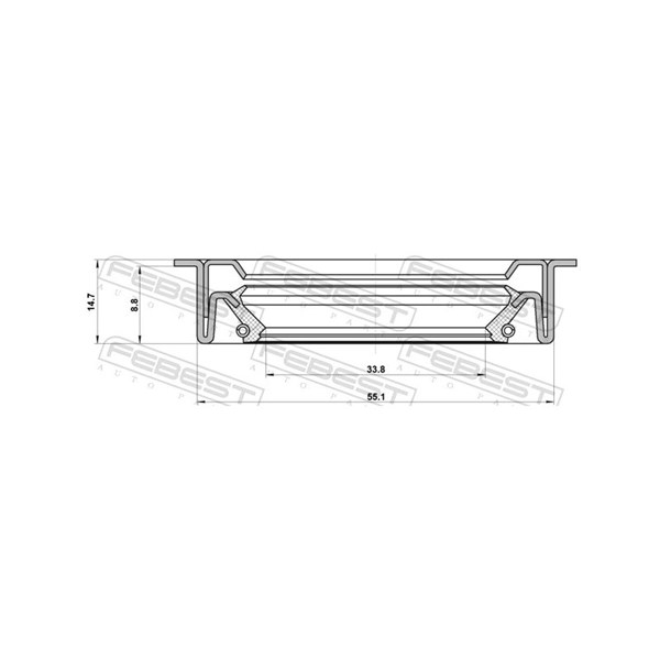 Axelpackning, drivaxel, Fram Febest 95LDW-35550915U FEBEST