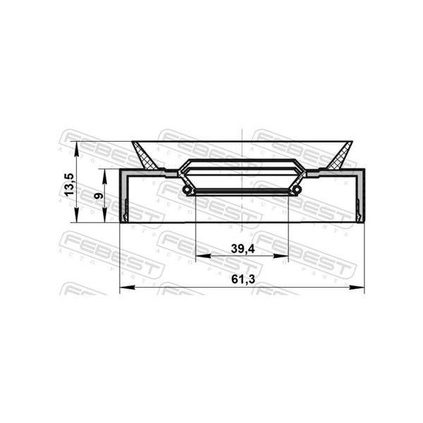 Axelpackning, drivaxel Febest 95PAS-41610913C FEBEST