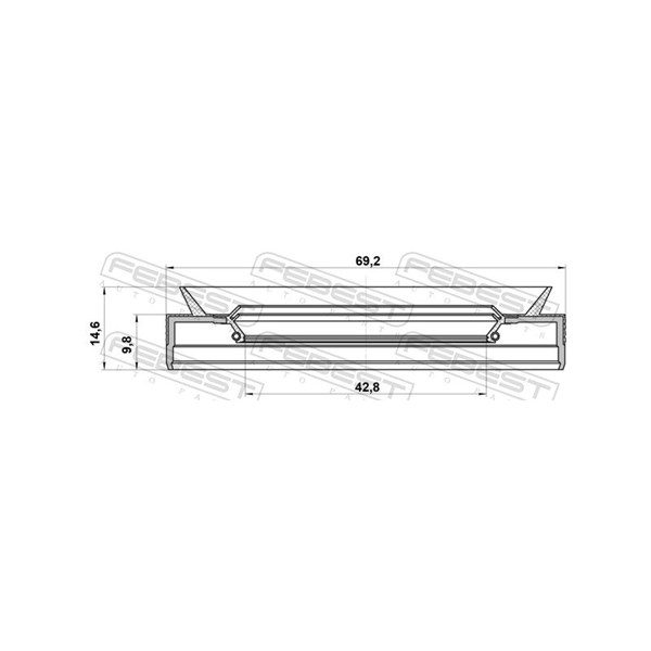 Axelpackning, drivaxel Febest 95PES-44691015L FEBEST