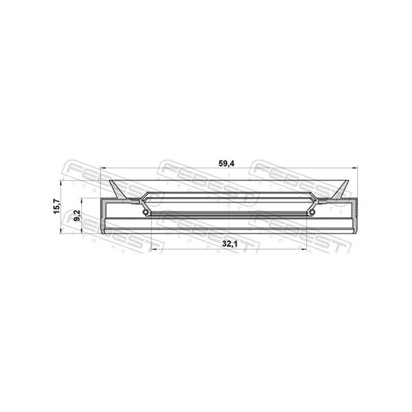 Oljepackningsring, manuell transmission Febest 95PEY-33590916R FEBEST Oljepackningsring, manuell transmission Febest 95PEY-33590916R FEBEST