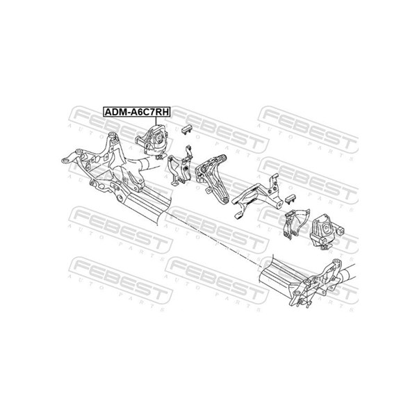 Motorkudde, Höger Febest ADM-A6C7RH FEBEST Motorkudde, Höger Febest ADM-A6C7RH FEBEST