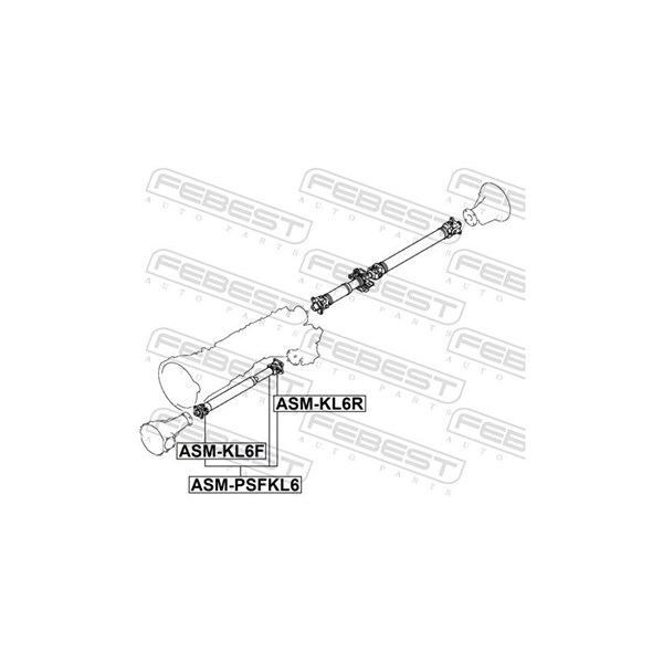 Led, kardanaxel, Fram Febest ASM-KL6F FEBEST Led, kardanaxel, Fram Febest ASM-KL6F FEBEST
