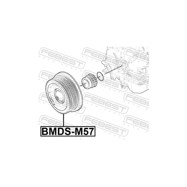 Remskiva, vevaxel Febest BMDS-M57 FEBEST