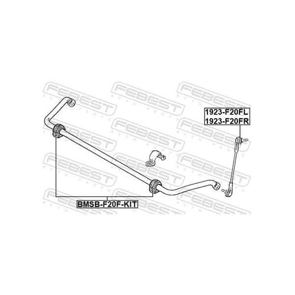 Bussning, krängningshämmare, Fram Febest BMSB-F20F-KIT FEBEST Bussning, krängningshämmare, Fram Febest BMSB-F20F-KIT FEBEST