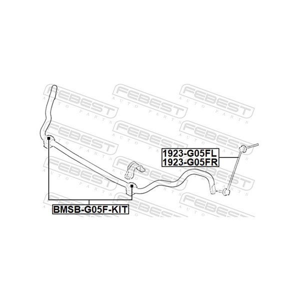 Reparationssats, krängningshämmarfäste, Framaxel Febest BMSB-G05F FEBEST Reparationssats, krängningshämmarfäste, Framaxel Febest BMSB-G05F FEBEST