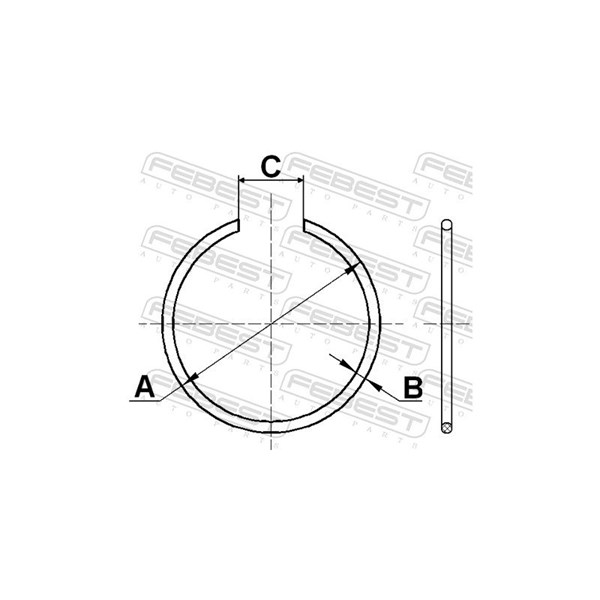 Säkringsring, spindelbult Febest CC-1-29X2-2-PCS5 FEBEST