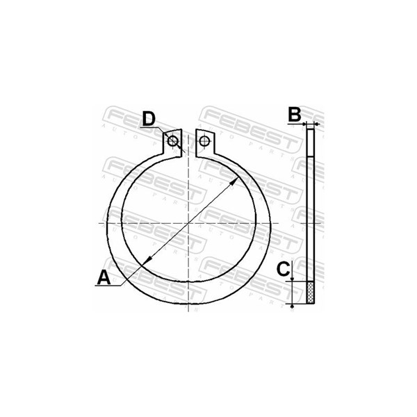 Monteringssats, drivaxelbälgar Febest CC-4-48X2-PCS5 FEBEST