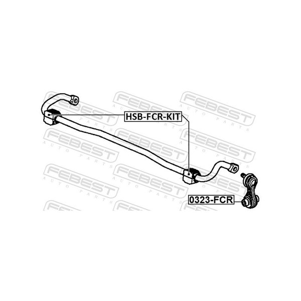 Bussning, krängningshämmare, Bakaxel Febest HSB-FCR-KIT FEBEST Bussning, krängningshämmare, Bakaxel Febest HSB-FCR-KIT FEBEST