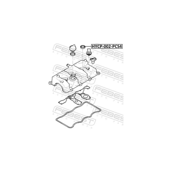 Packningssats, topplock / Sotningssats Febest HYCP-002-PCS4 FEBEST Packningssats, topplock / Sotningssats Febest HYCP-002-PCS4 FEBEST