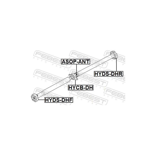 Led, kardanaxel Febest HYDS-DHR FEBEST