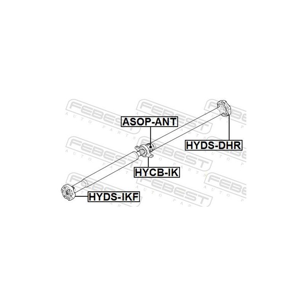 Led, kardanaxel Febest HYDS-IKF FEBEST