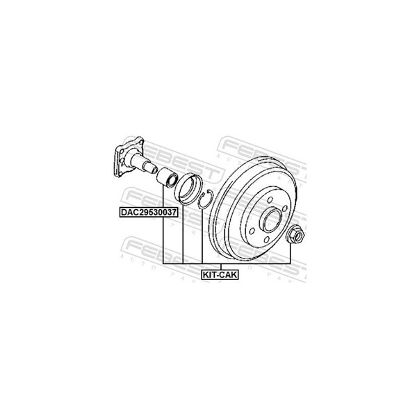 Drivaxellager Febest KIT-CAK FEBEST Drivaxellager Febest KIT-CAK FEBEST