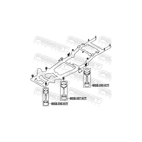 Fäste, karosseri Febest MSB-096-KIT FEBEST