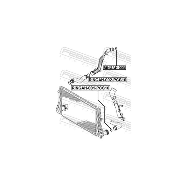 Insug, luftfilter Febest RINGAH-001-PCS10 FEBEST