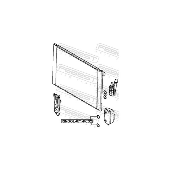 Ringpackning, oljekylare Febest RINGOL-071-PCS2 FEBEST Ringpackning, oljekylare Febest RINGOL-071-PCS2 FEBEST