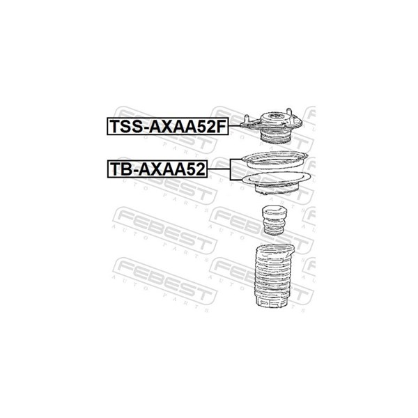 Fjäderbenslager, Framaxel Febest TB-AXAA52 FEBEST Fjäderbenslager, Framaxel Febest TB-AXAA52 FEBEST