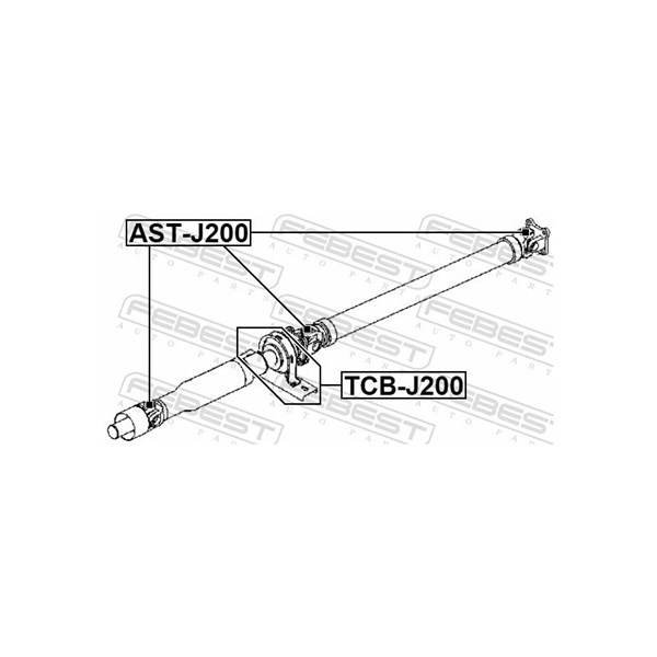 Mellanlager, kardanaxel Febest TCB-J200 FEBEST Mellanlager, kardanaxel Febest TCB-J200 FEBEST