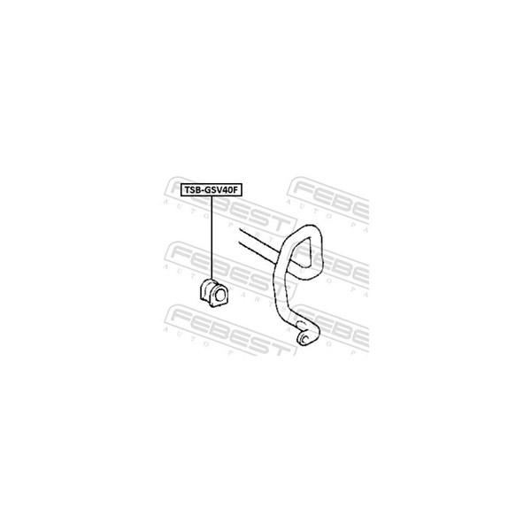 Bussning, krängningshämmare, Framaxel Febest TSB-GSV40F FEBEST Bussning, krängningshämmare, Framaxel Febest TSB-GSV40F FEBEST