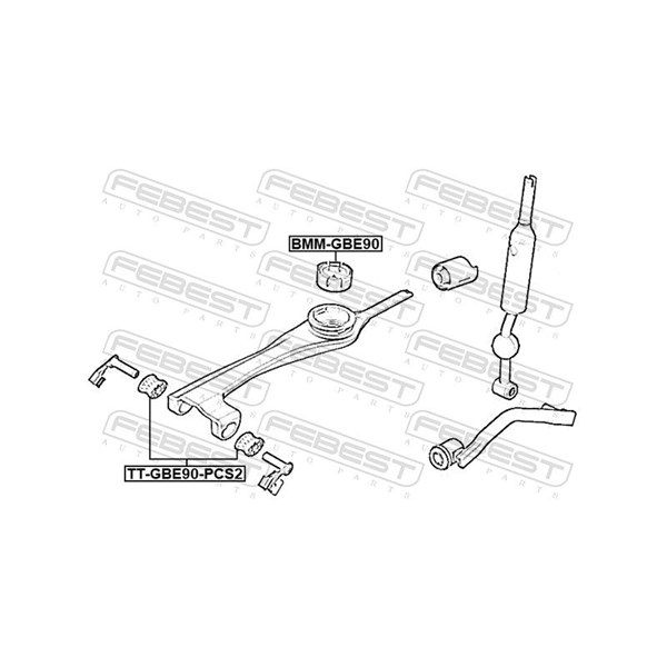 Bussning, växelspak Febest TT-GBE90-PCS2 FEBEST Bussning, växelspak Febest TT-GBE90-PCS2 FEBEST