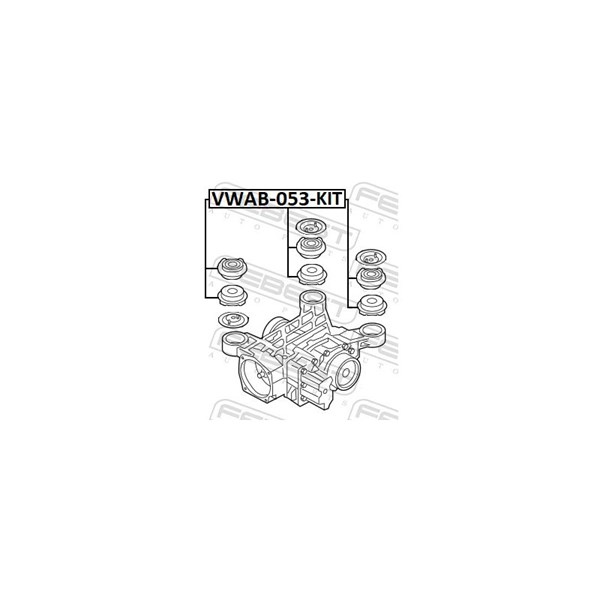 Fäste, differential Febest VWAB-053-KIT FEBEST