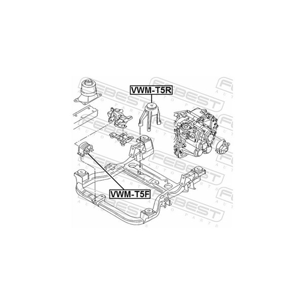 Motorkudde, Bak Febest VWM-T5R FEBEST Motorkudde, Bak Febest VWM-T5R FEBEST
