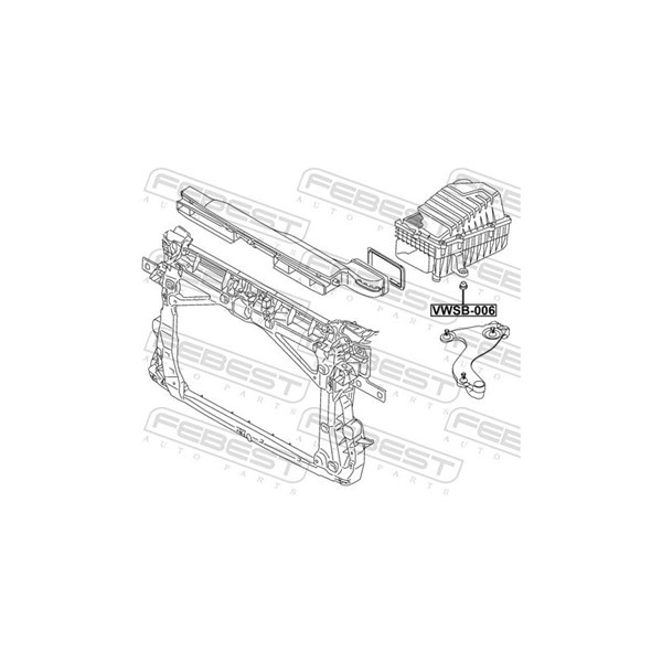 Gummibuffert, luftfilter Febest VWSB-006 FEBEST