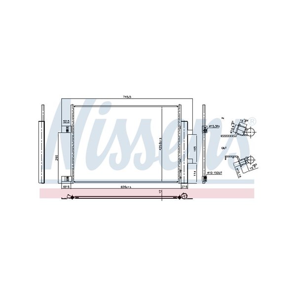 Kondensor, klimatanläggning Nissens 941008 NISSENS