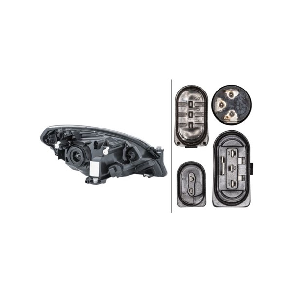 Strålkastare 12V, Vänster Hella 1EJ 010 672-011 HELLA